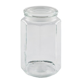 Hexagonal Glass Jar