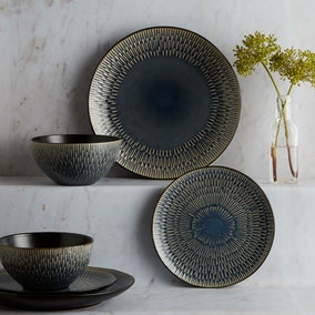 Zen Reactive Glaze 12 Piece Dinner Set