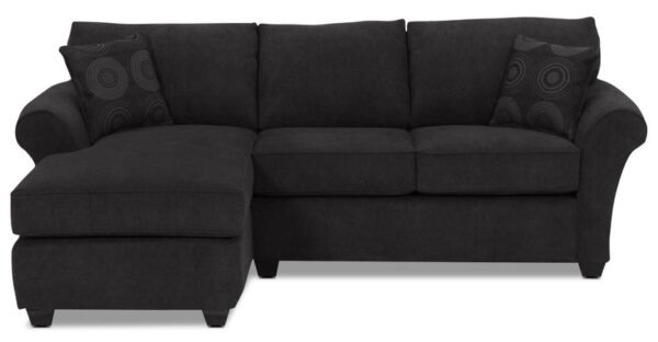 Althea 2-Piece Sectional with Left-Facing Chaise - Black