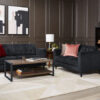 Anthena Polyester Sofa - Charcoal