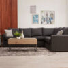 Athina 2-Piece Sectional with Left-Facing Queen Sofa Bed - Charcoal