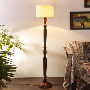 Brandy Brown Cotton Shade Floor Lamp Brandy Brown Cotton Shade Floor Lamp