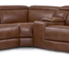 Corsica 6-Piece Dual Power Reclining Sectional - Brown