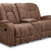 Dallas Glider Reclining Loveseat- Mocha