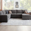 Danielle 3-Piece Sectional with Right-Facing Corner Wedge - Grey
