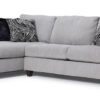 Everett 2-Piece Sectional with Left-Facing Chaise - Grey