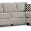 Flipp-it Sofa with Reversible Chaise/Ottoman - Platinum
