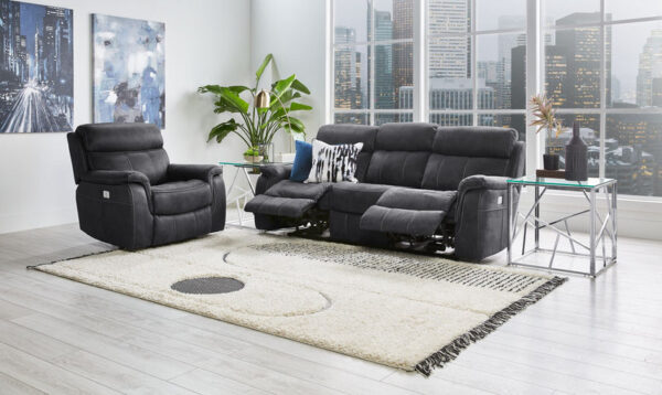 Haven Dual Power Reclining Chair - Grey