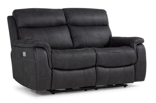 Haven Dual Power Reclining Loveseat - Grey