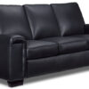 Icon Leather Sofa - Black