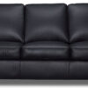 Icon Leather Sofa - Black