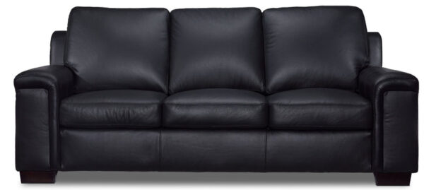 Icon Leather Sofa - Black