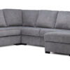 Kaylin 4-Piece Sectional with Right-Facing Chaise - Grey