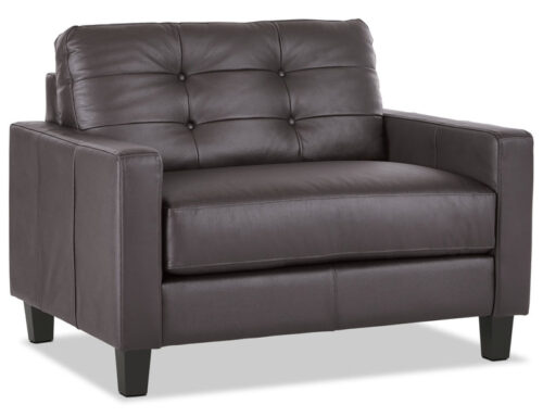 Kylie Leather Chair and a Half - Coffee