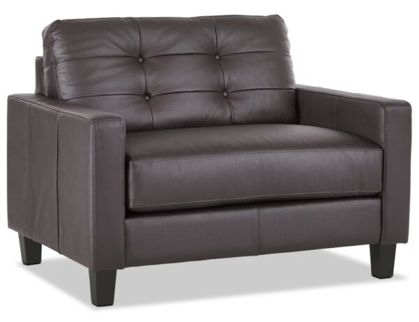 Kylie Leather Chair and a Half - Coffee