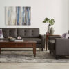 Kylie Leather Sofa - Coffee