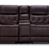 Laredo Power Reclining Loveseat with Console - Walnut