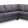 Neto 2pc Sectional with Right Facing Corner Sofa- Dark Grey