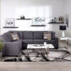 Neto 2pc Sectional with Right Facing Corner Sofa- Dark Grey