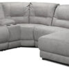Pasadena 5-Piece Reclining Sectional with Right-Facing Chaise - Light Grey