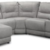 Pasadena 6-Piece Reclining Sectional with Left-Facing Chaise - Light Grey