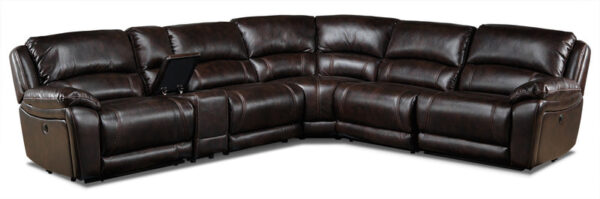 Santorini 6-Piece Power Reclining Sectional - Walnut Santorini 6-Piece Power Reclining Sectional - Walnut