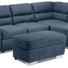 Simone 3-Piece Sectional with Left-Facing Pop-Up Bed - Blue