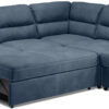 Simone 3-Piece Sectional with Left-Facing Pop-Up Bed - Blue