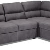 Simone 3-Piece Sectional with Left-Facing Pop-Up Bed - Charcoal