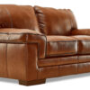 Stampede Leather Loveseat - Chestnut