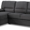 Tessaro Pop-Up Sofa Bed with Left-Facing Chaise - Charcoal