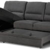 Tessaro Pop-Up Sofa Bed with Left-Facing Chaise - Charcoal