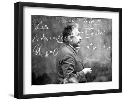 Albert Einstein (1879-1955) Swiss Physicist (German Born) C. 1930 - Black Framed Art Print Wall Art, 16x12
