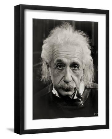 Albert Einstein - Black Framed Art Print Wall Art, 12x16