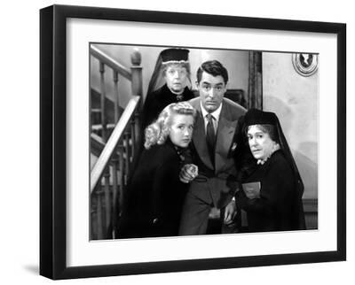 Arsenic and Old Lace, Priscilla Lane, Jean Adair, Cary Grant, Josephine Hull, 1944 - Black Framed Art Print Wall Art, 16x12