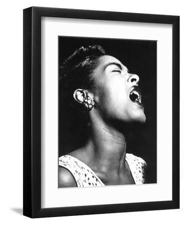 Billie Holiday (1915-1959) - Black Framed Art Print Wall Art, 9x12