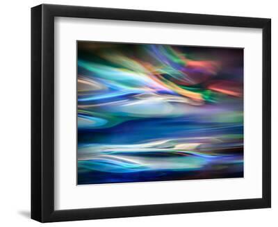 Blue Lagoon - Black Framed Art Print Wall Art, 12x9