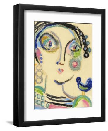 Bluebird on My Shoulder - Black Framed Art Print Wall Art, 9x12