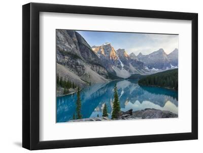 Canada, Banff National Park, Valley of the Ten Peaks, Moraine Lake - Black Framed Art Print Wall Art, 12x8