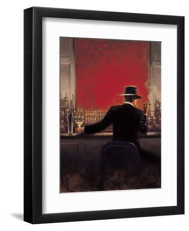 Cigar Bar - Black Framed Art Print Wall Art, 9x12
