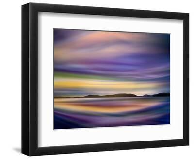 Coastlines - Black Framed Art Print Wall Art, 12x9