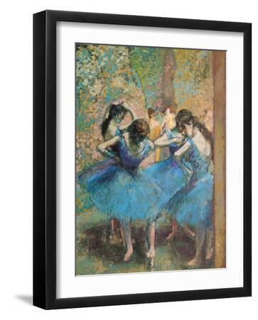 Dancers in Blue, c.1895 - Black Framed Art Print Wall Art, 12x16