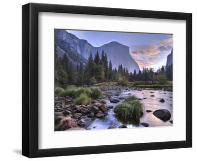 Early Sunrise, Yosemite, California, USA - Black Framed Art Print Wall Art, 12x9