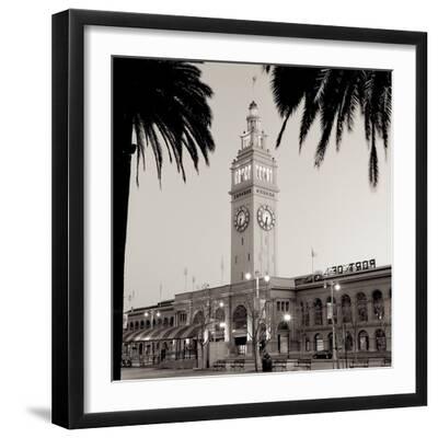Ferry Building #3 - Black Framed Art Print Wall Art, 16x16