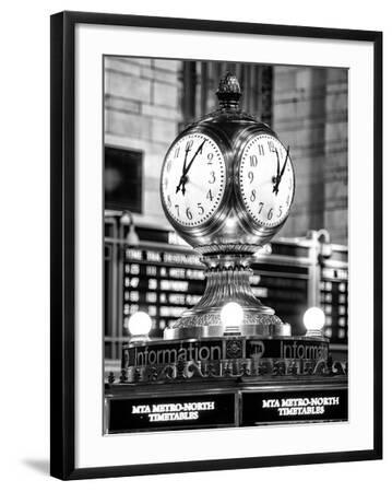 Grand Central Terminal's Four-Sided Seth Thomas Clock - Manhattan - New York - Black Framed Art Print Wall Art, 18x24