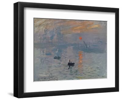 Impression: Sunrise, 1872 - Black Framed Art Print Wall Art, 12x9