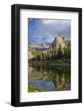 Lake Blanche and Sundial with Reflection, Utah - Black Framed Art Print Wall Art, 8x12