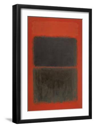 Light Red Over Black - Black Framed Art Print Wall Art, 12x18