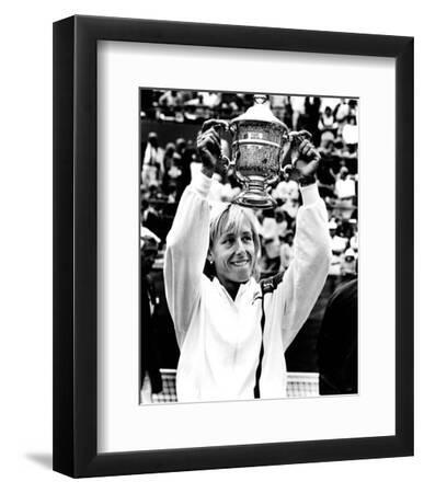 Martina Navratilova - Black Framed Art Print Wall Art, 8x10