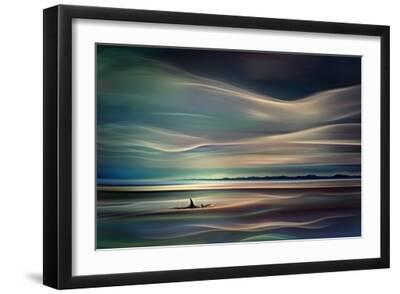 Orcas - Black Framed Art Print Wall Art, 18x12